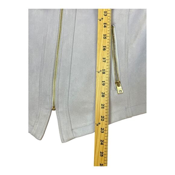 Andrew Marc New York purple Faux Suede Jacket Moto S Small - Picture 8 of 8